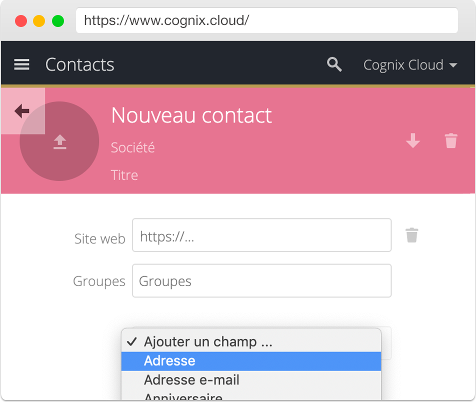 Cognix Cloud - Contacts